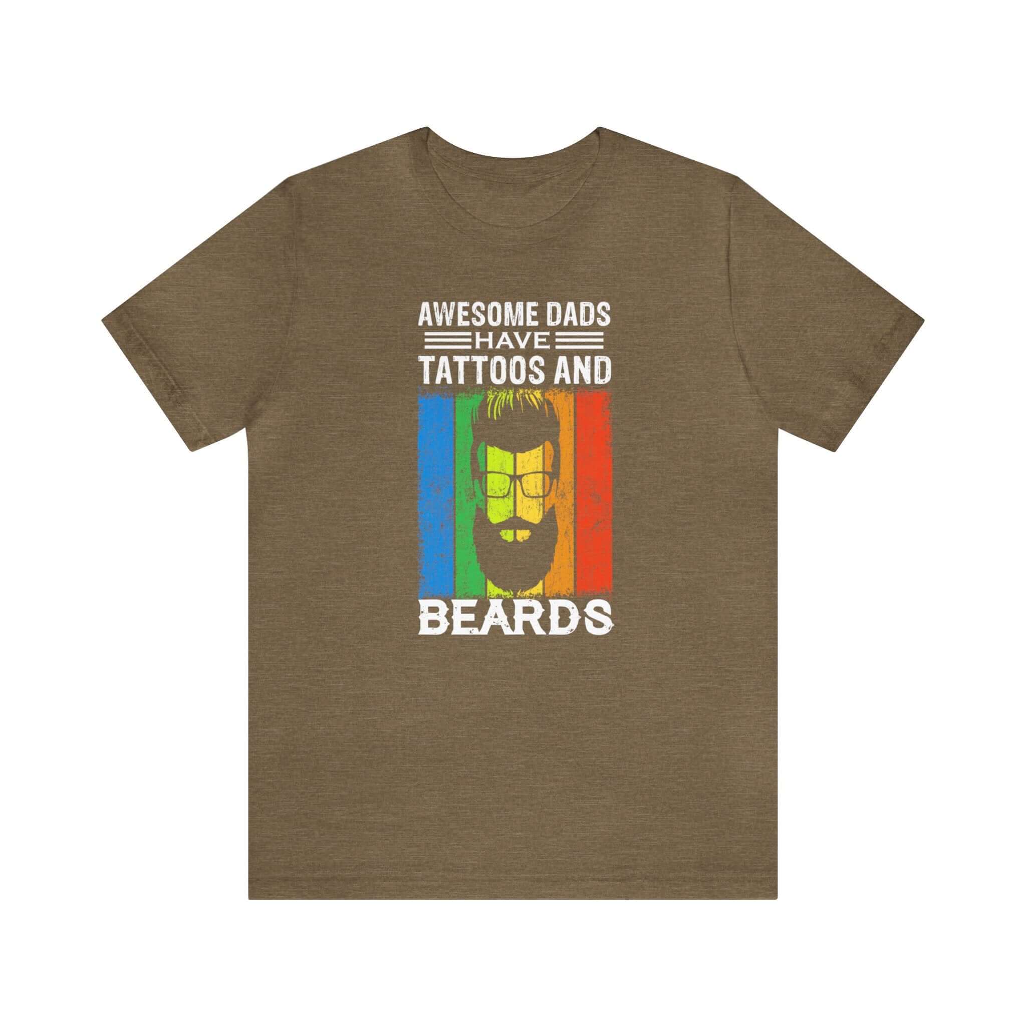 Awesome Dads Have Tattoos And Beards Unisex Tee - RC’nSONS