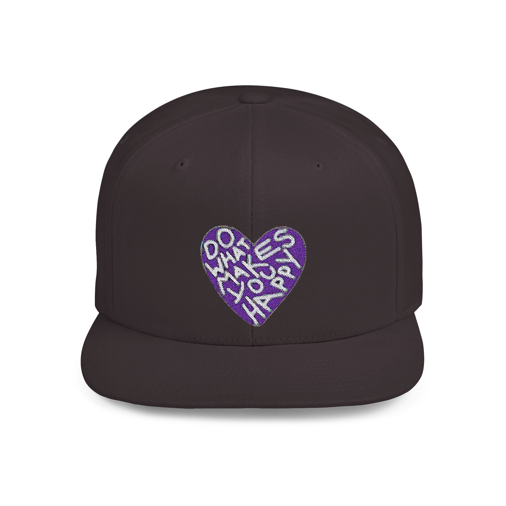 Unisex Flat Bill Snapback Hat