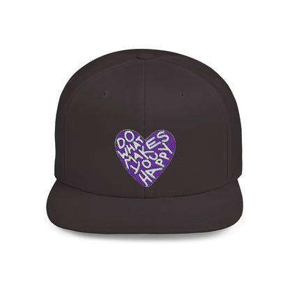 Unisex Flat Bill Snapback Hat