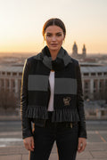 Embroidered Spectator Scarf — Classic Striped Team Scarf with Crest