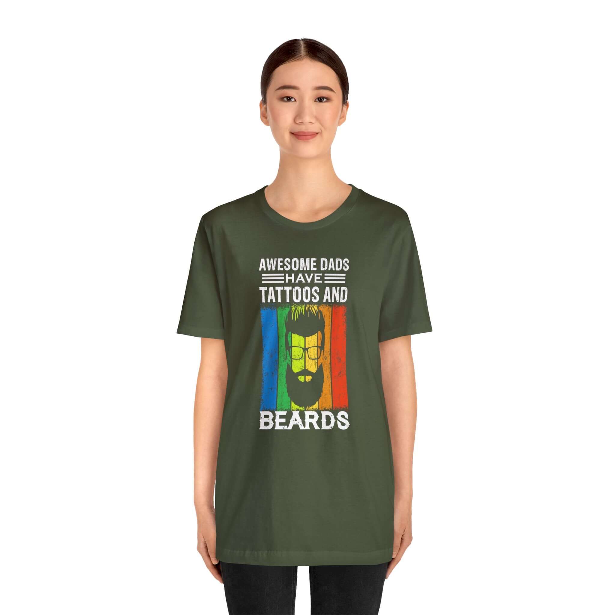 Awesome Dads Have Tattoos And Beards Unisex Tee - RC’nSONS