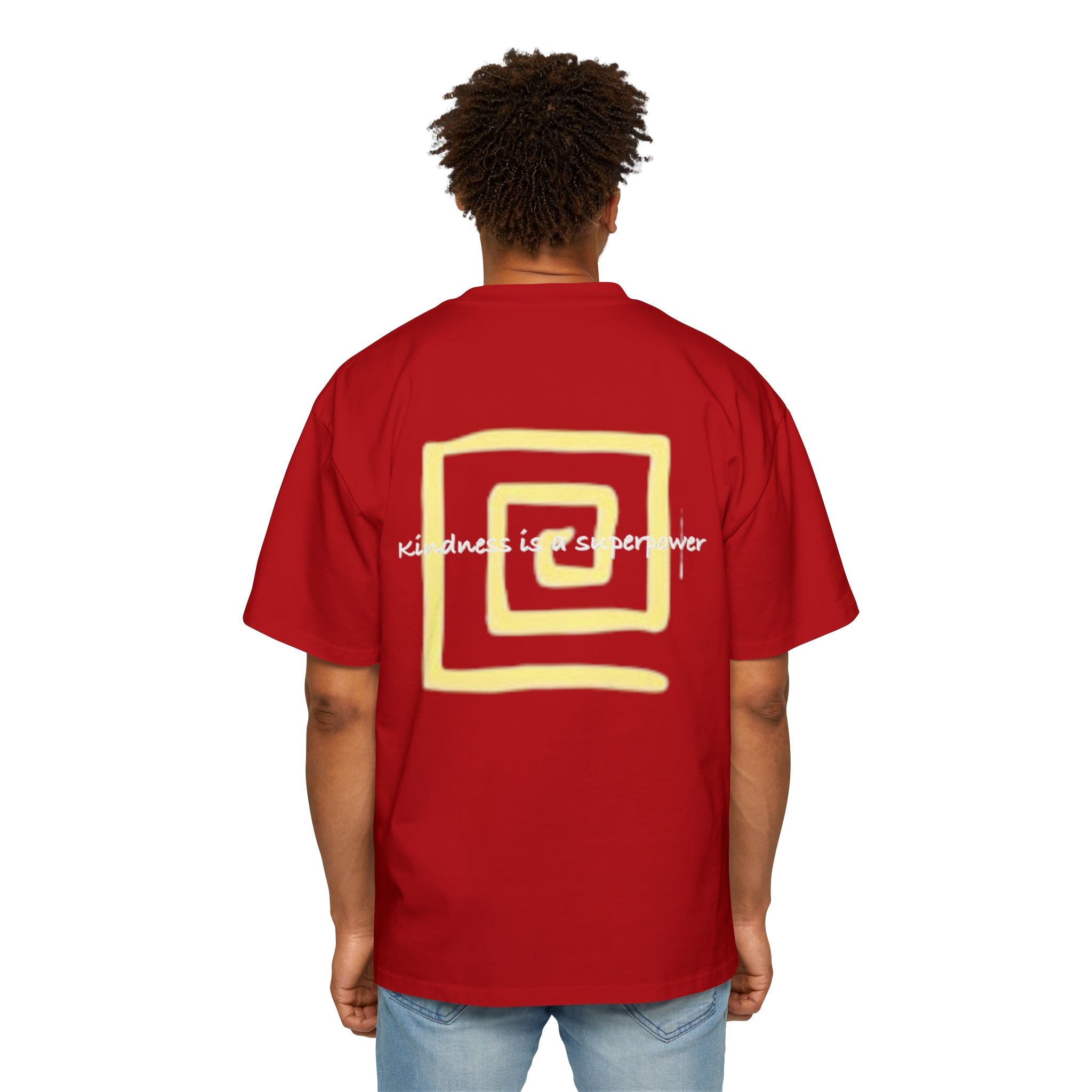 Oversized Tee - Kindness is a Super Power Graphic Design Shirt for Men Printify