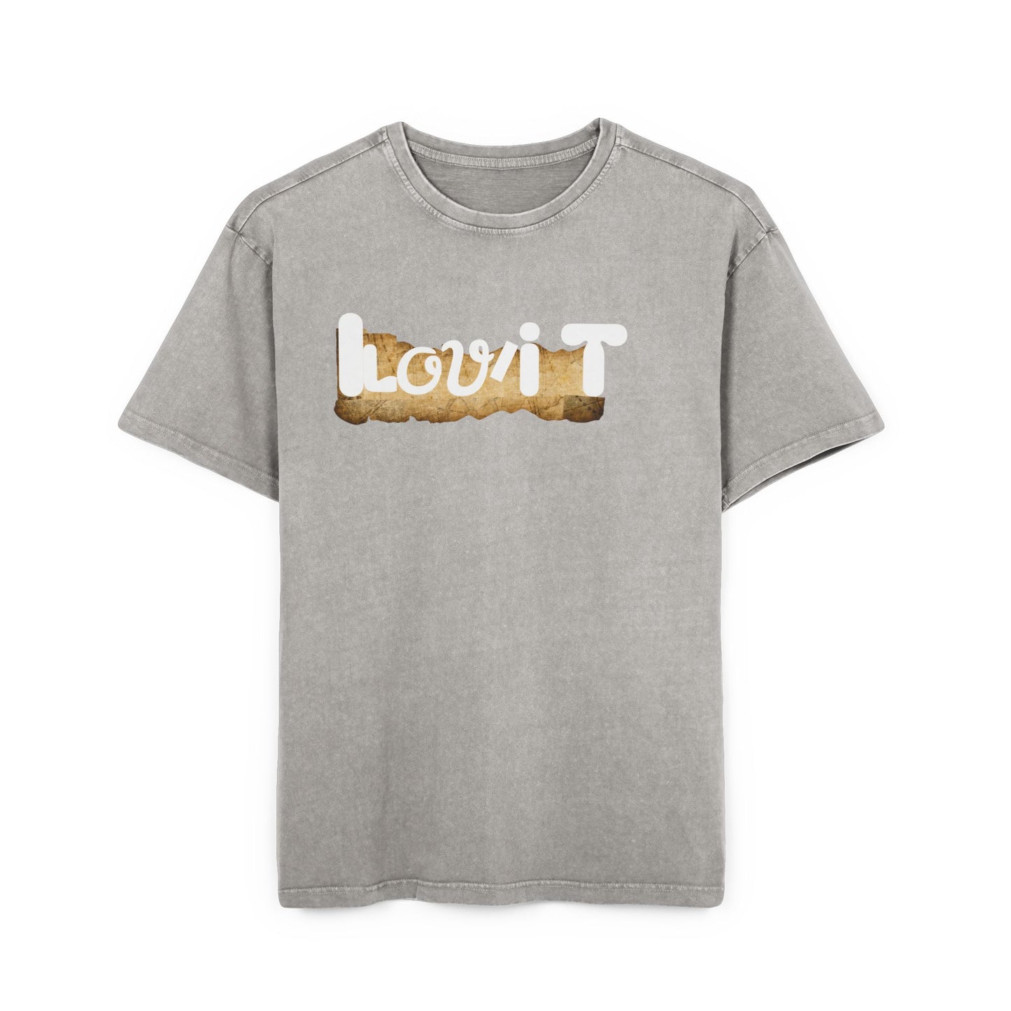 Oversize Tee Acid Washed Men's I Lov'iT Graphic T-Shirt
