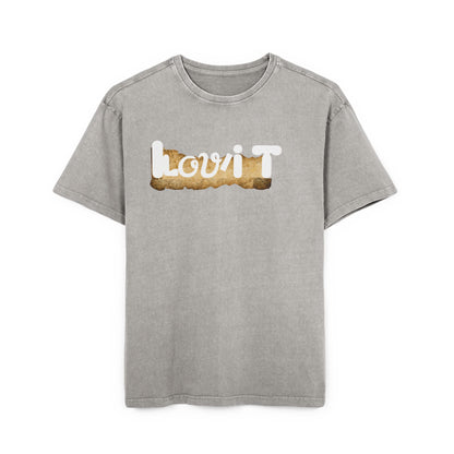 Oversize Tee Acid Washed Men's I Lov'iT Graphic T-Shirt