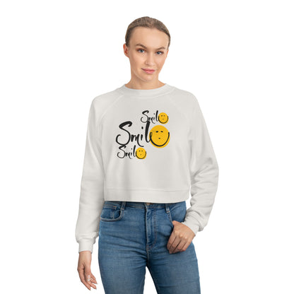 Smile Smile Smile Cropped Fleece Pullover