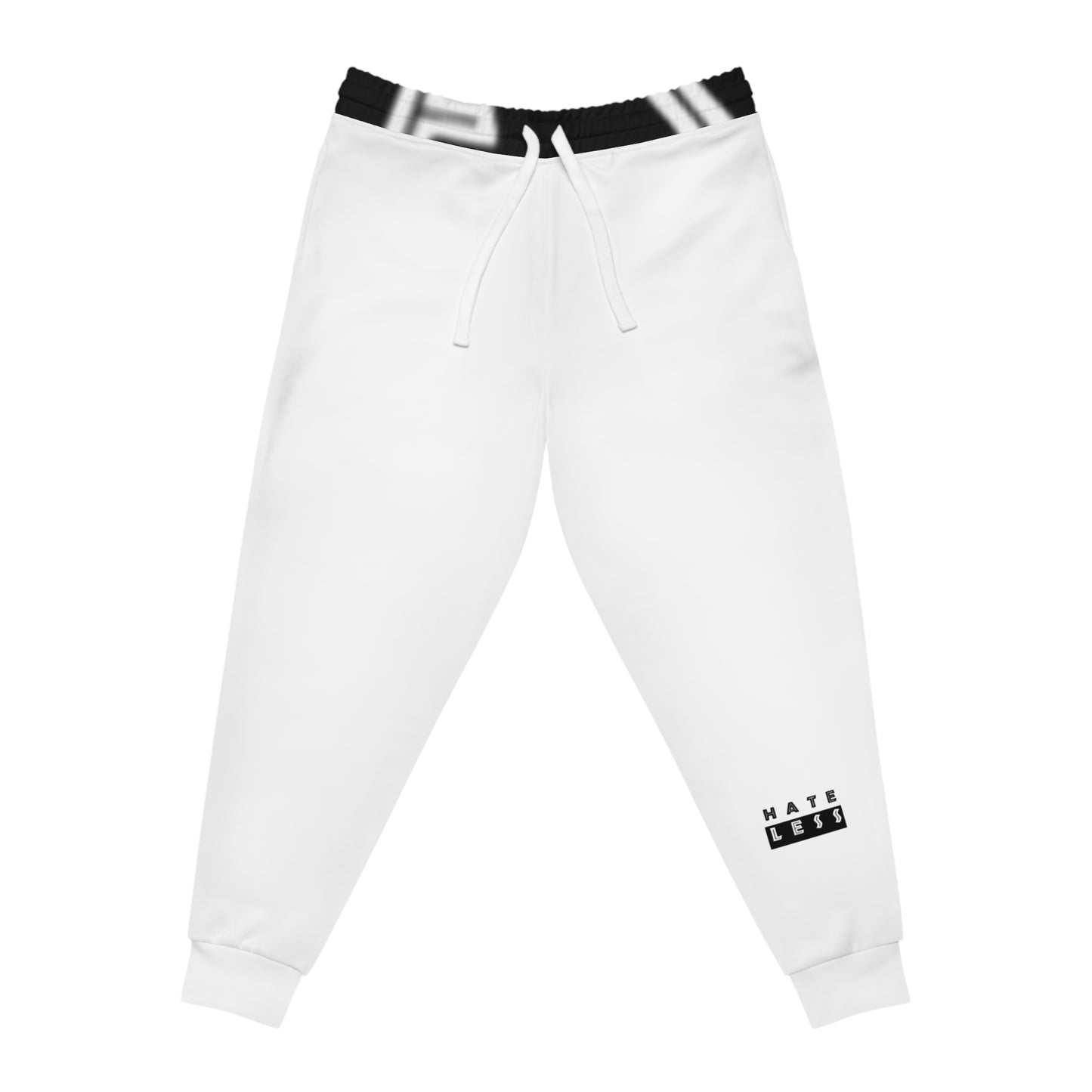 Motivational Athletic Joggers with 'HATE LESS' Print