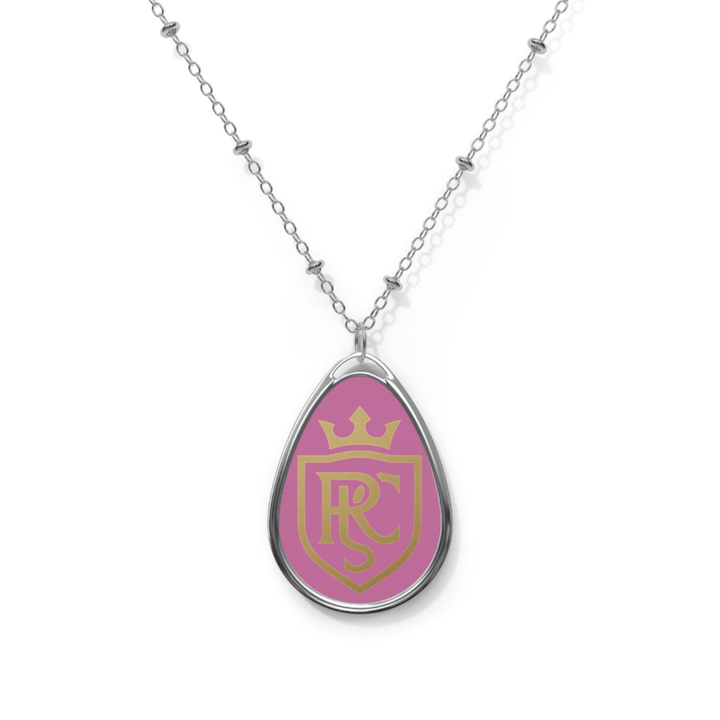 Elegant Oval Necklace with Personalized Design, Custom Jewelry, Gift for Her, Anniversary Necklace, Friendship Gift, Unique Keepsake Printify