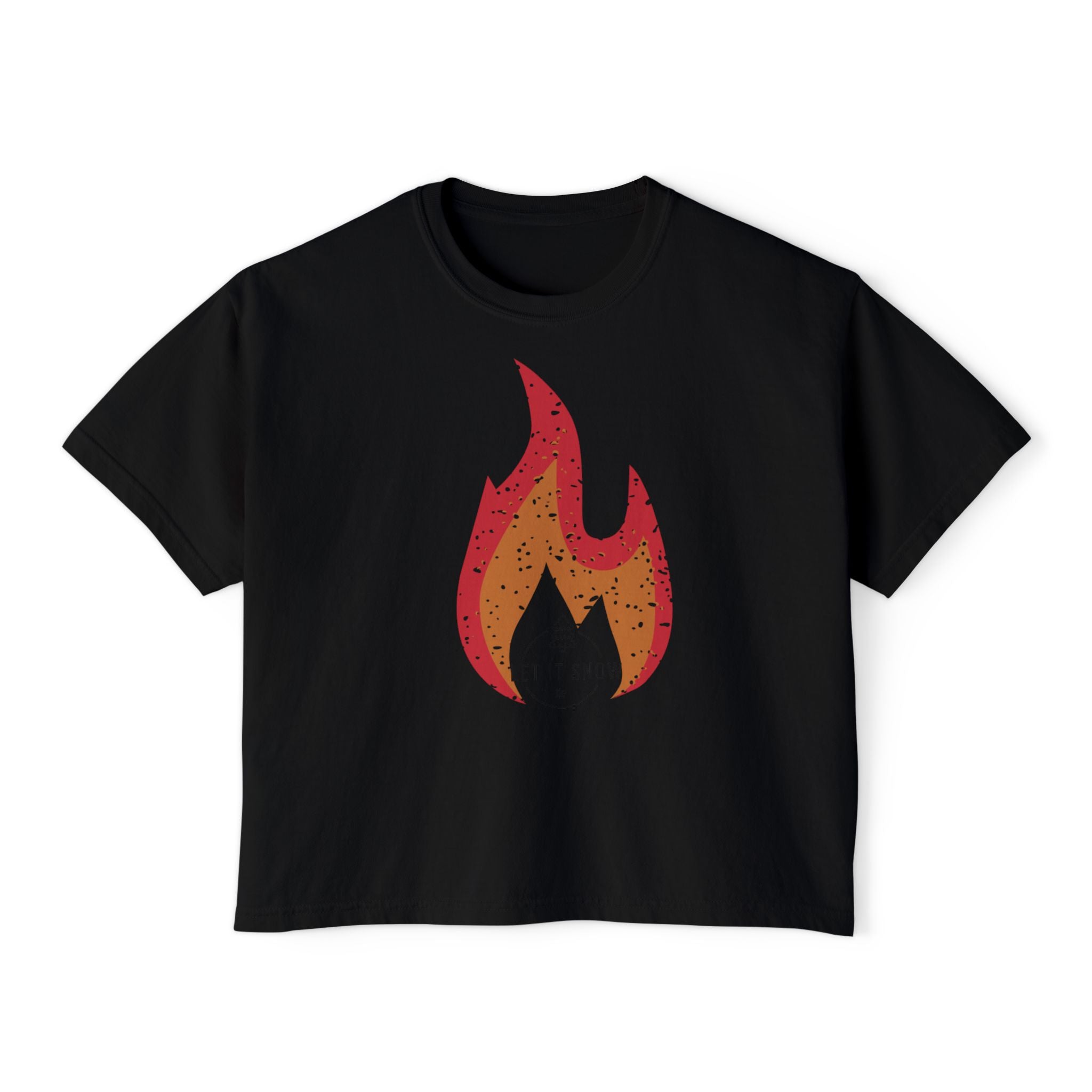 Boxy Tee - 'let it Snow' Design - Winter Holiday Shirt
