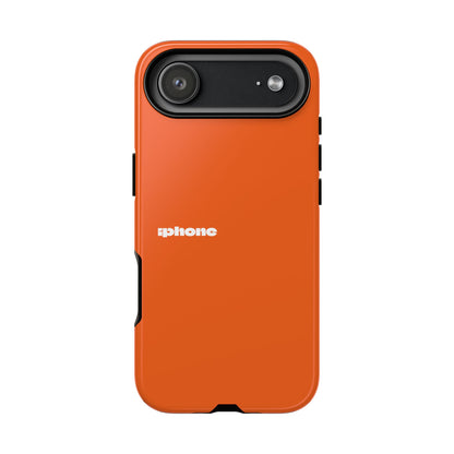 Vibrant Tough Phone Case, Durable Cover for Protection, Gift for Tech Lovers, Holiday Accessory, Orange Sleek Design