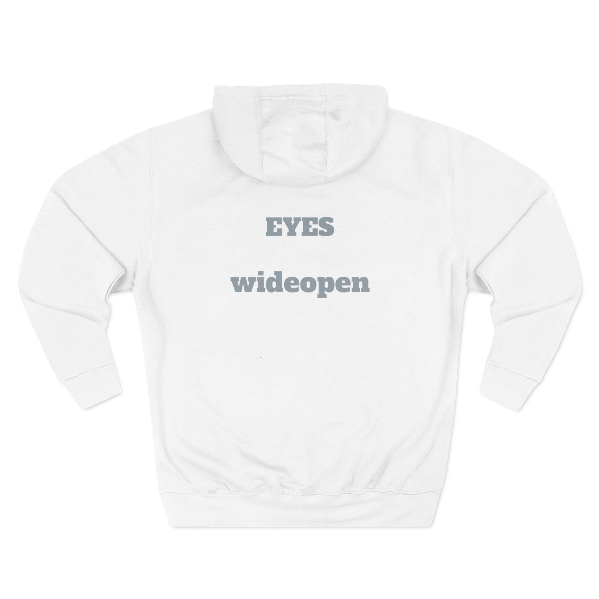 Fleece Hoodie, Cozy Warmth, Casual Style, Perfect for All Seasons, Gift for Friends, EYES wideopen Design