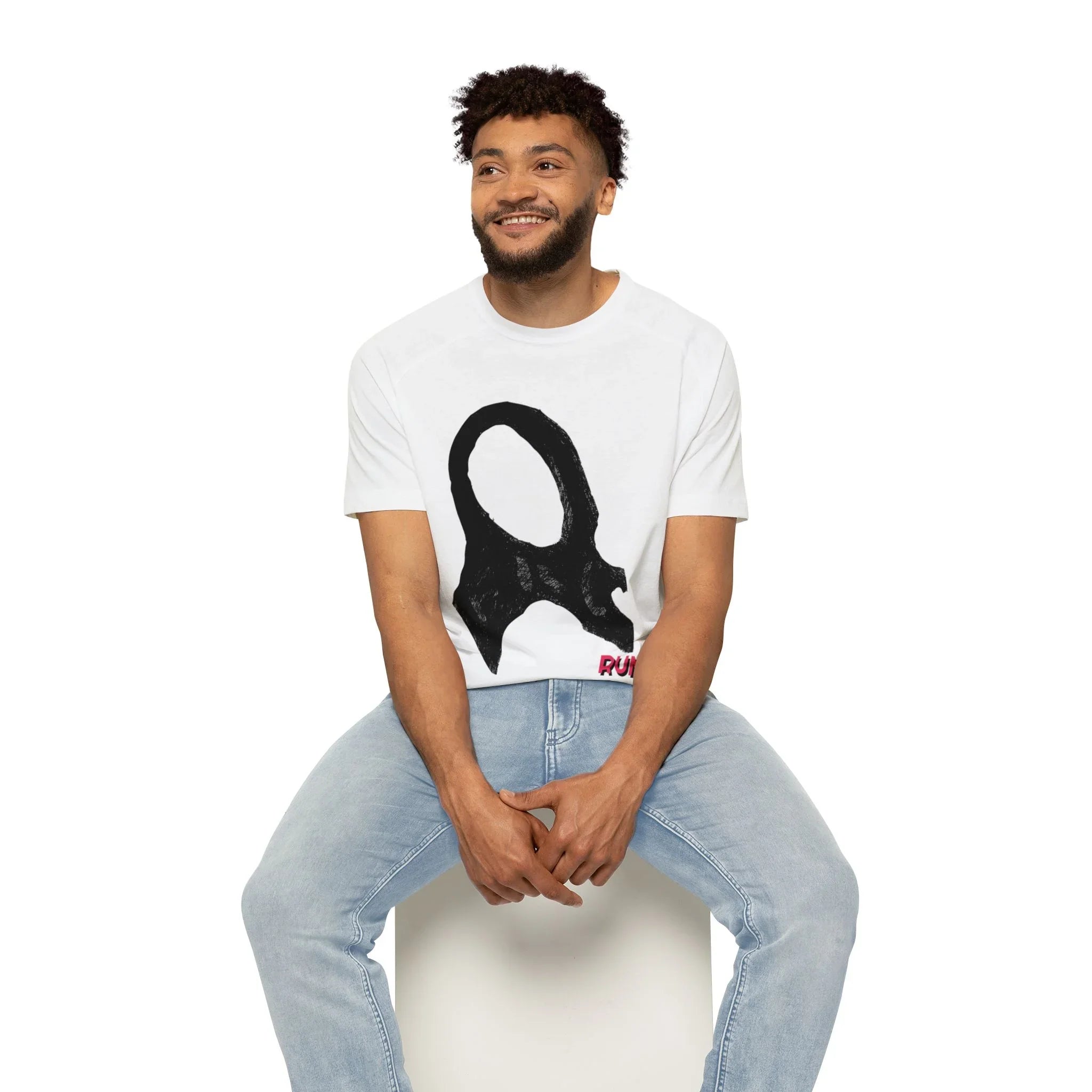 Men's Raglan T-Shirt with Frc Art Run Design Printify