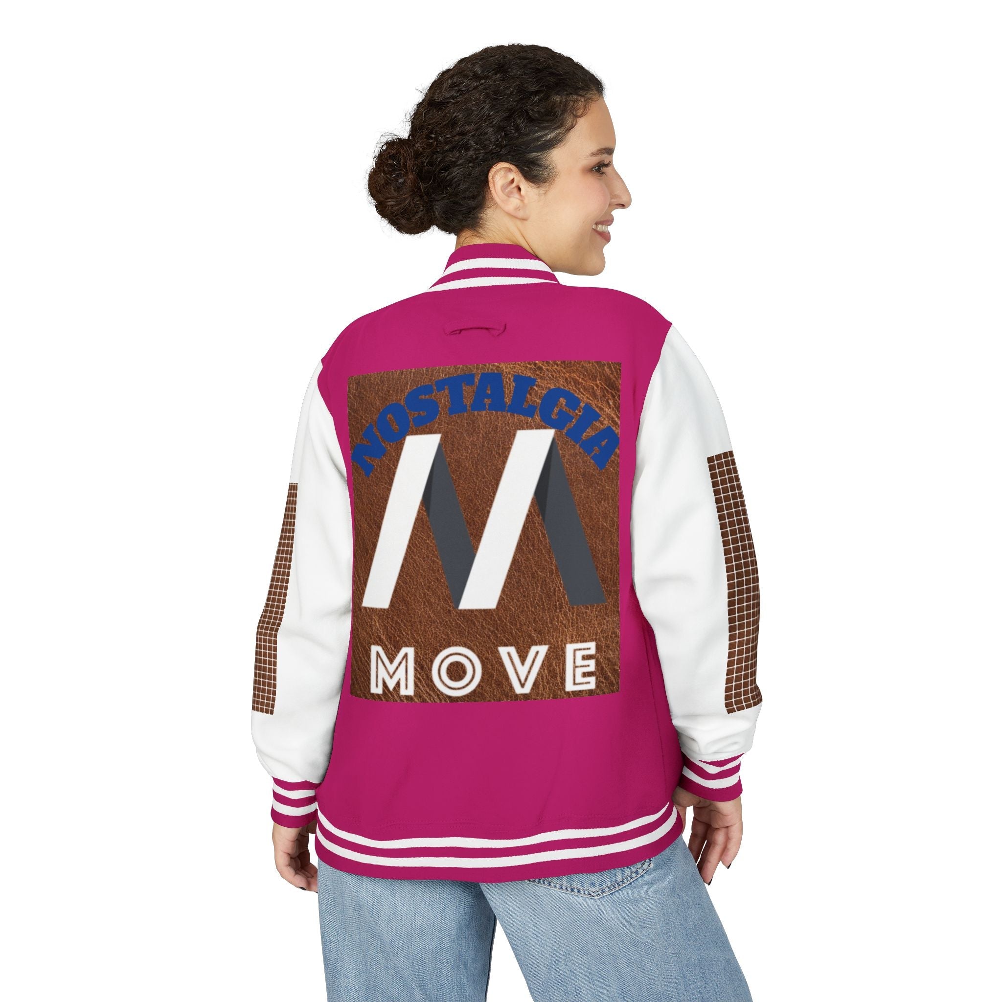 Vintage-Inspired Heavyweight Letterman Jacket, Unisex Varsity Jacket, Retro College Apparel, Perfect for Game Day, Nostalgia Move Style Printify