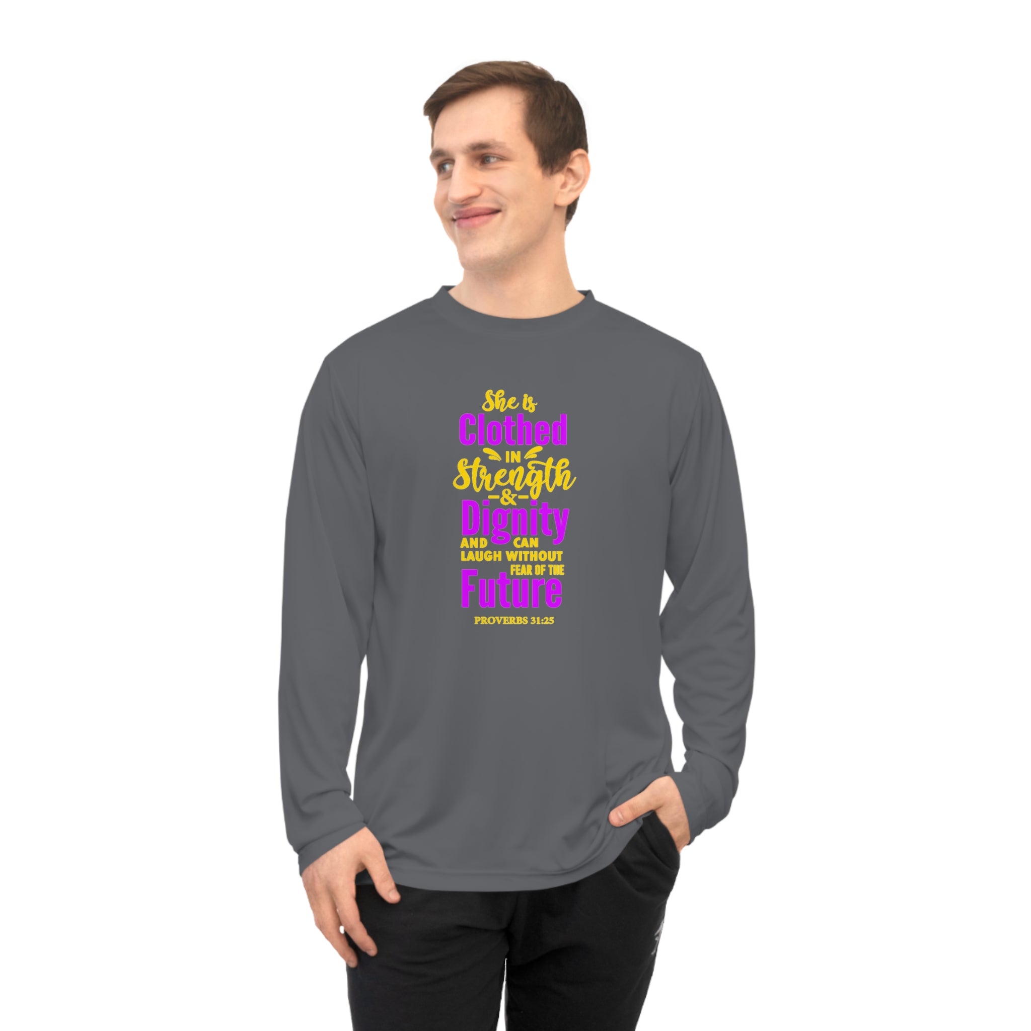 She Is Clothed In Strength Long Sleeve