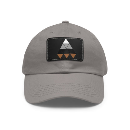 Stylish Dad Hat with Leather Patch - Adjustable Cap for Outdoor Adventures, Gift for Dad, Summer Fashion, Casual Look, Unique Accessory Printify