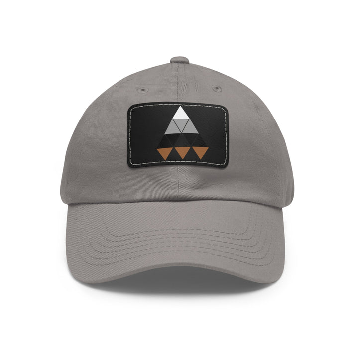 Stylish Dad Hat with Leather Patch - Adjustable Cap for Outdoor Adventures, Gift for Dad, Summer Fashion, Casual Look, Unique Accessory Printify