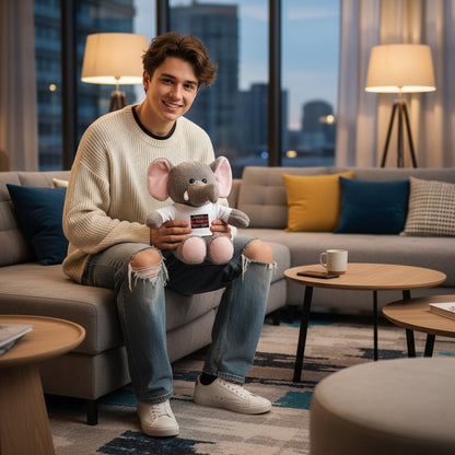 New Year Plush Toy with T-Shirt,Cute Stuffed Animal Printify