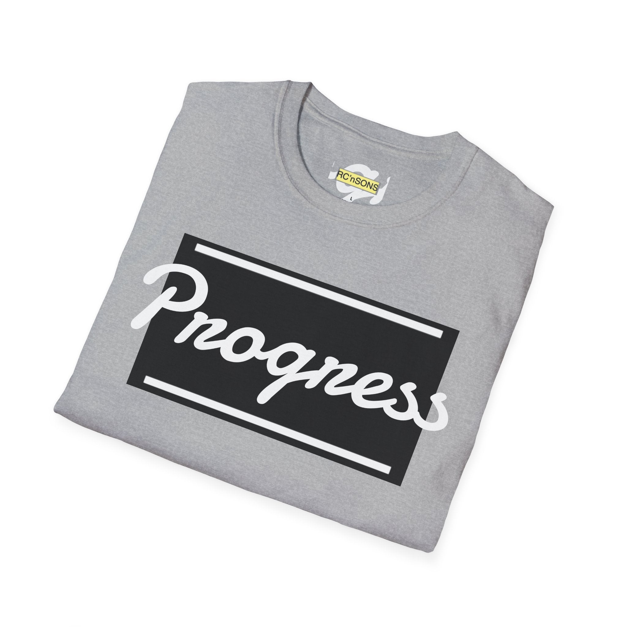 Motivational Unisex Softstyle T-Shirt | Progress Tee, Gift for Teens, Casual Wear, Workout Shirt, Inspirational Apparel Printify