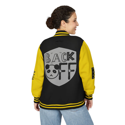 Unisex Heavyweight Letterman Jacket - Fun Panda Graphic Design