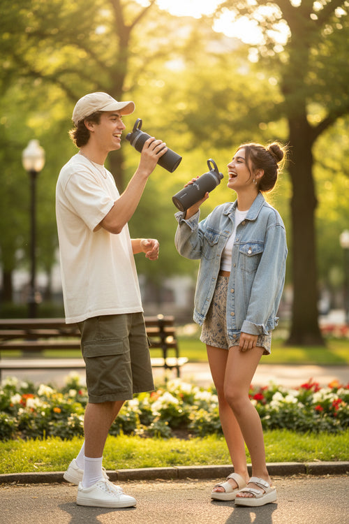 32oz Insulated Water Bottle — Leakproof Travel Hydration Bottle