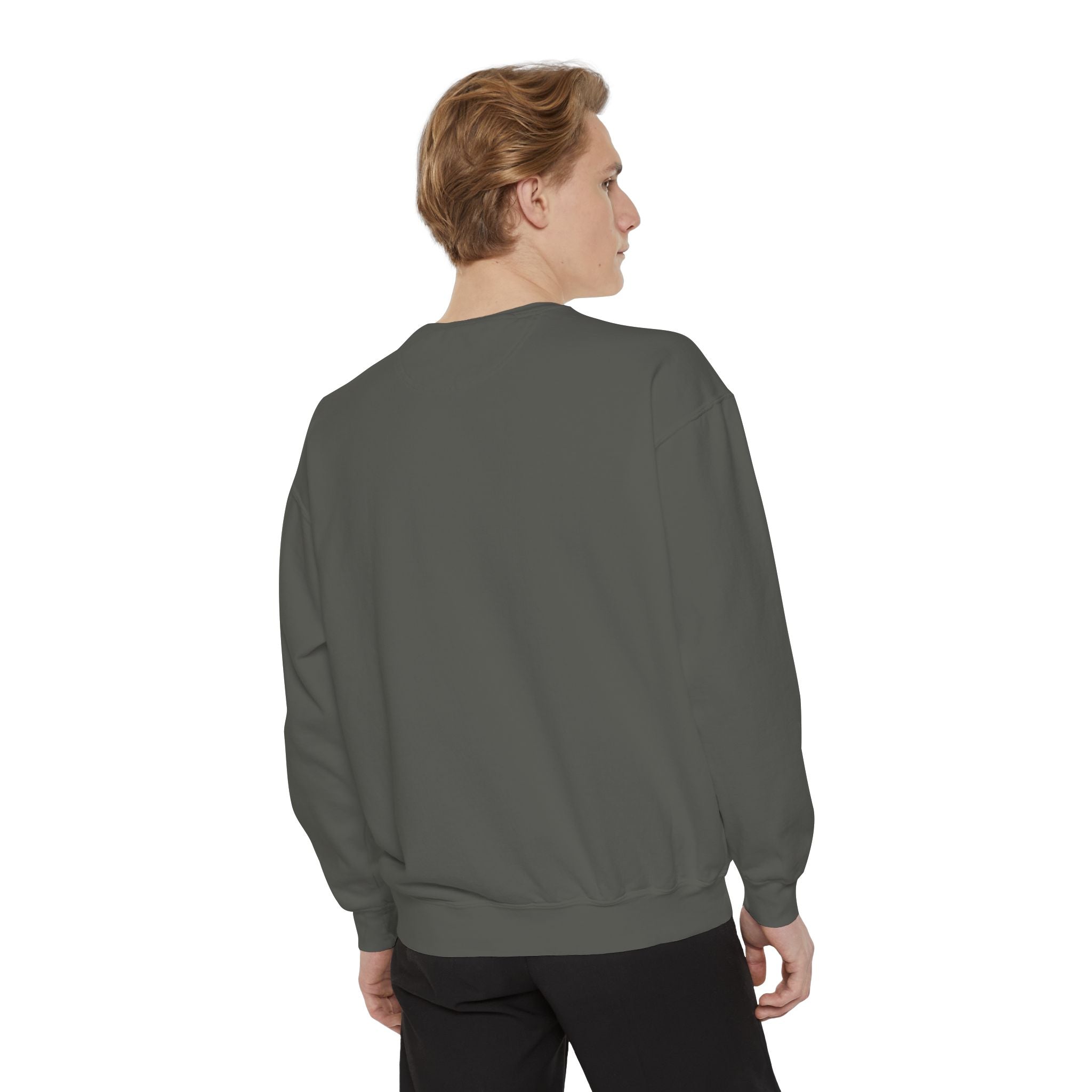 Garment-Dyed Sweatshirt, Cozy Unisex Pullover, Casual Comfortable Sweater, Perfect for Relaxing, Gift Idea for Friends and Family Printify
