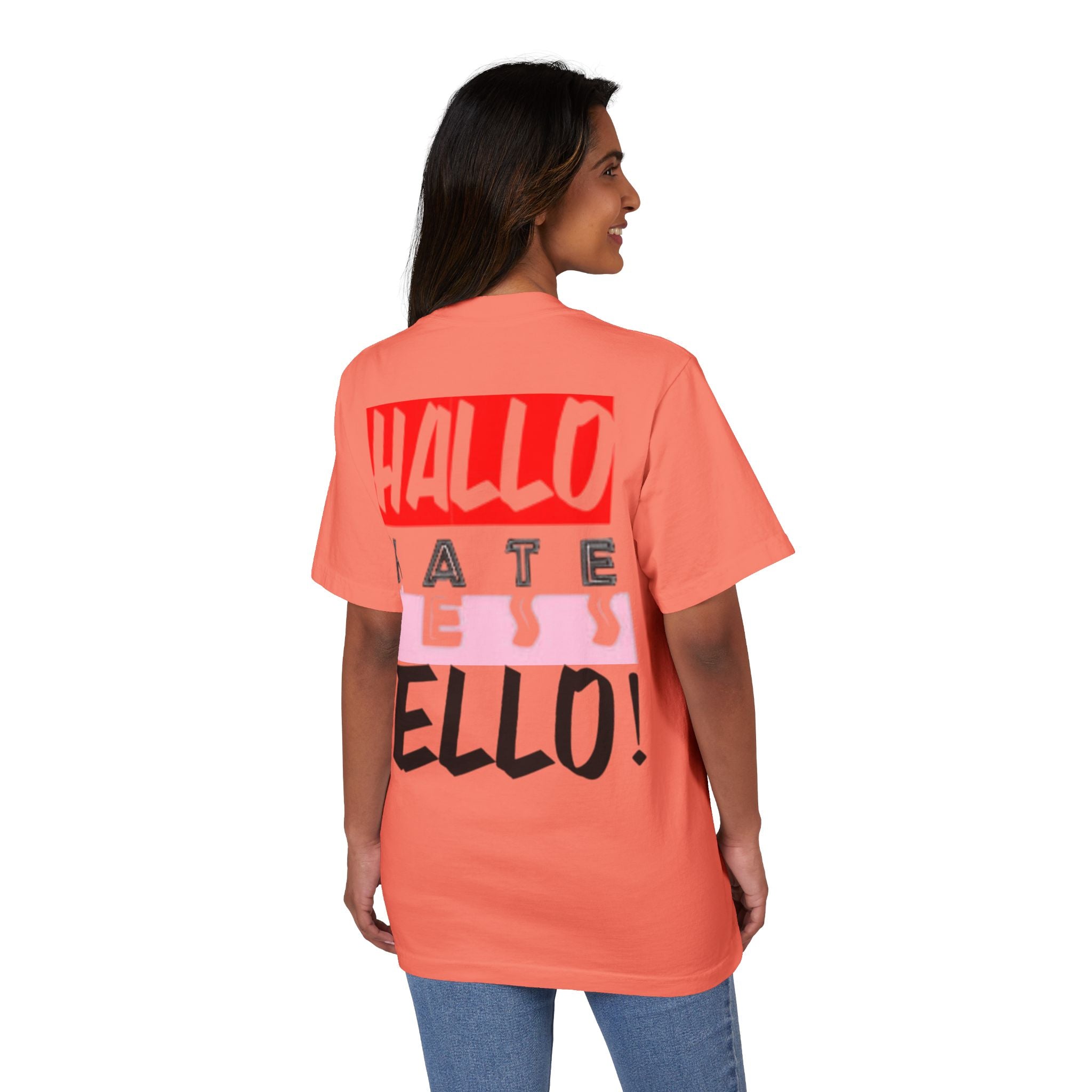 Hate Less Unisex Drop-Shoulder T-Shirt - Trendy Casual Wear