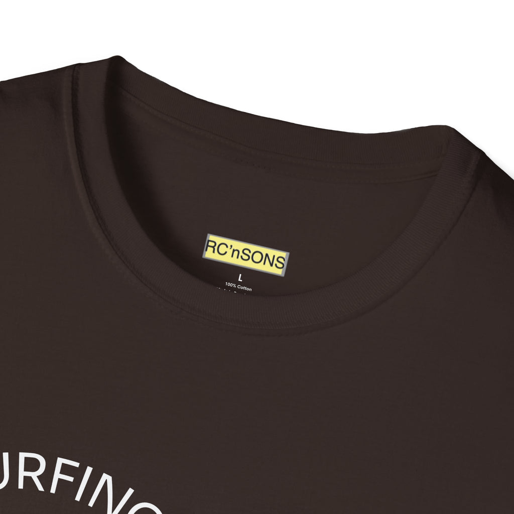 Surfing the Wave Unisex Softstyle T-Shirt, Beachwear, Summer Apparel, Gift for Surfers, Casual Tee, Surfing Theme Shirt