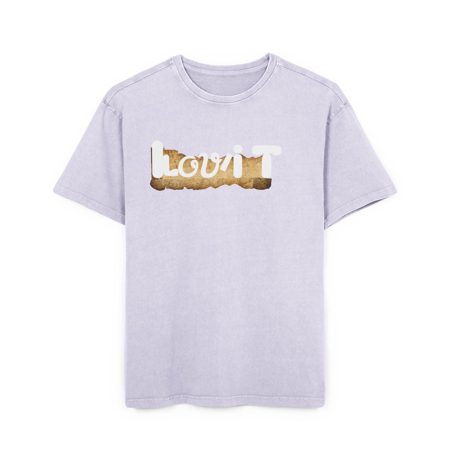 Oversize Tee Acid Washed Men's I Lov'iT Graphic T-Shirt