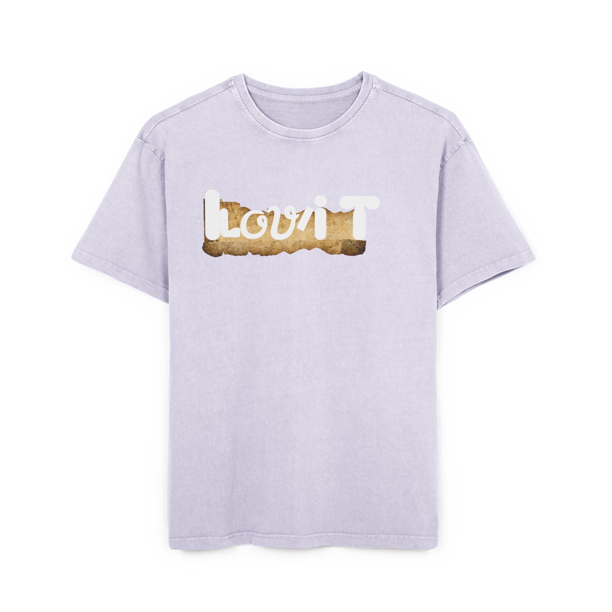 Oversize Tee Acid Washed Men's I Lov'iT Graphic T-Shirt