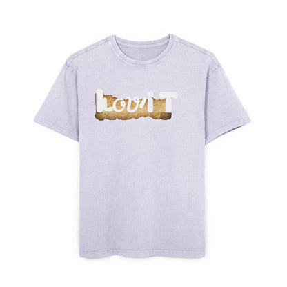 Oversize Tee Acid Washed Men's I Lov'iT Graphic T-Shirt