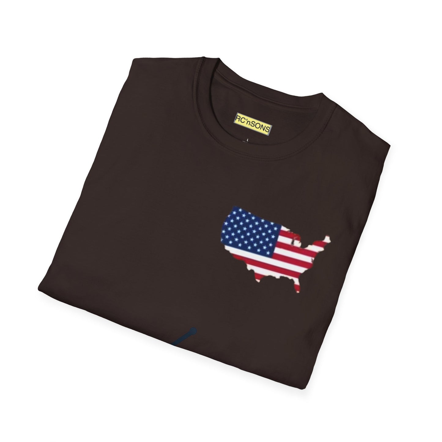 American Flag Tee - Unisex Softstyle T-Shirt for Patriotic Celebrations, 4th of July, Veterans Day, Casualwear, Gift Idea