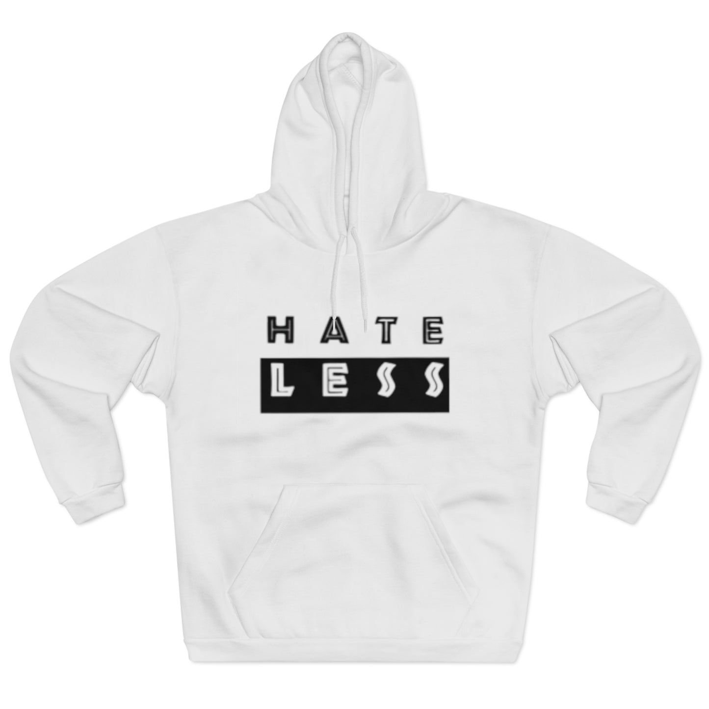 Hate Less Unisex Pullover Hoodie - Positive Vibes for Everyday Wear