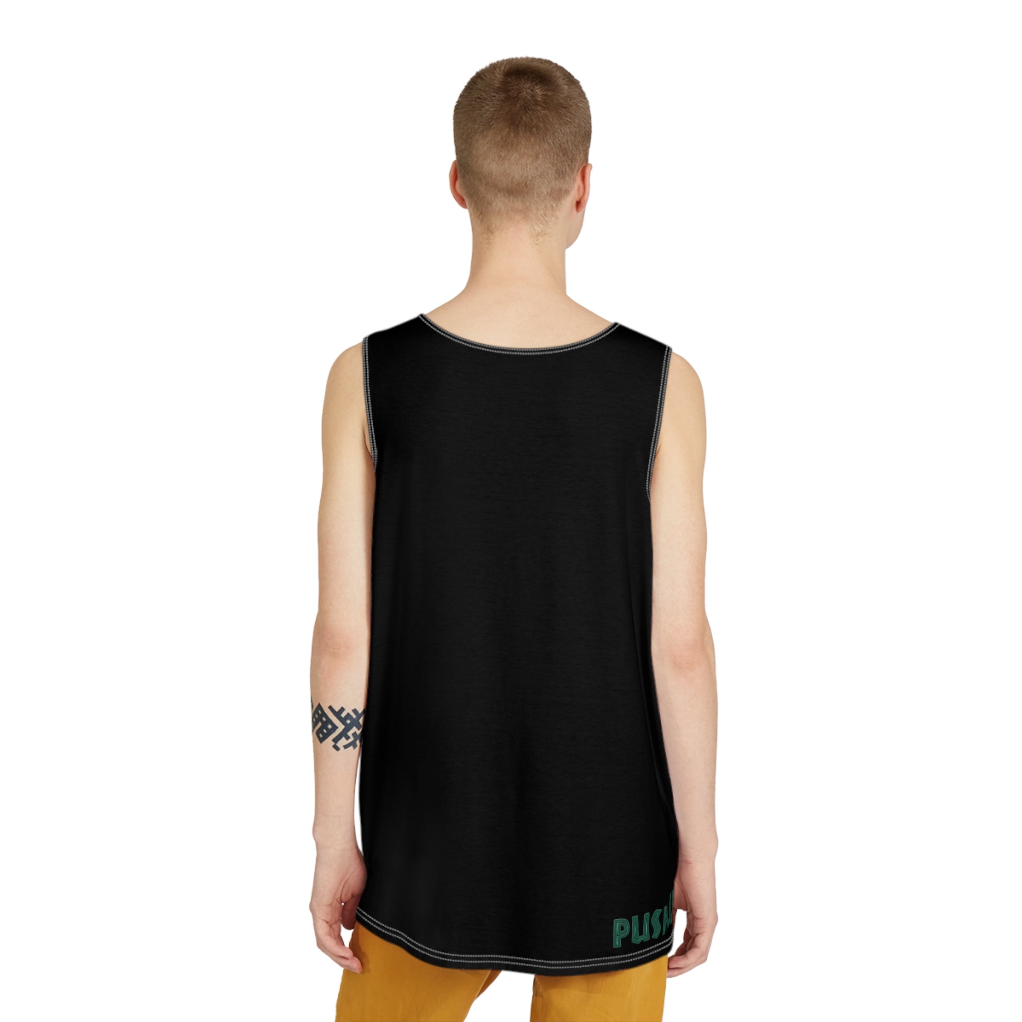 Men's Yoga Tank - Push Up Design for Fitness Enthusiasts Printify