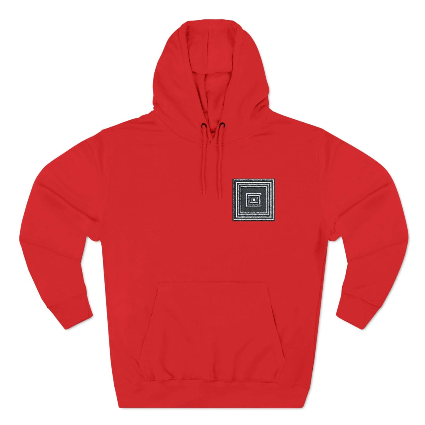 Fleece Hoodie with Quadrat Embroidery