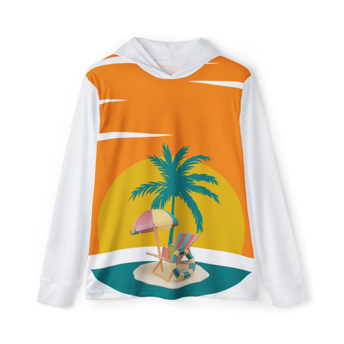 Hoodie with 'i land' Design - Men's Sports Warmup