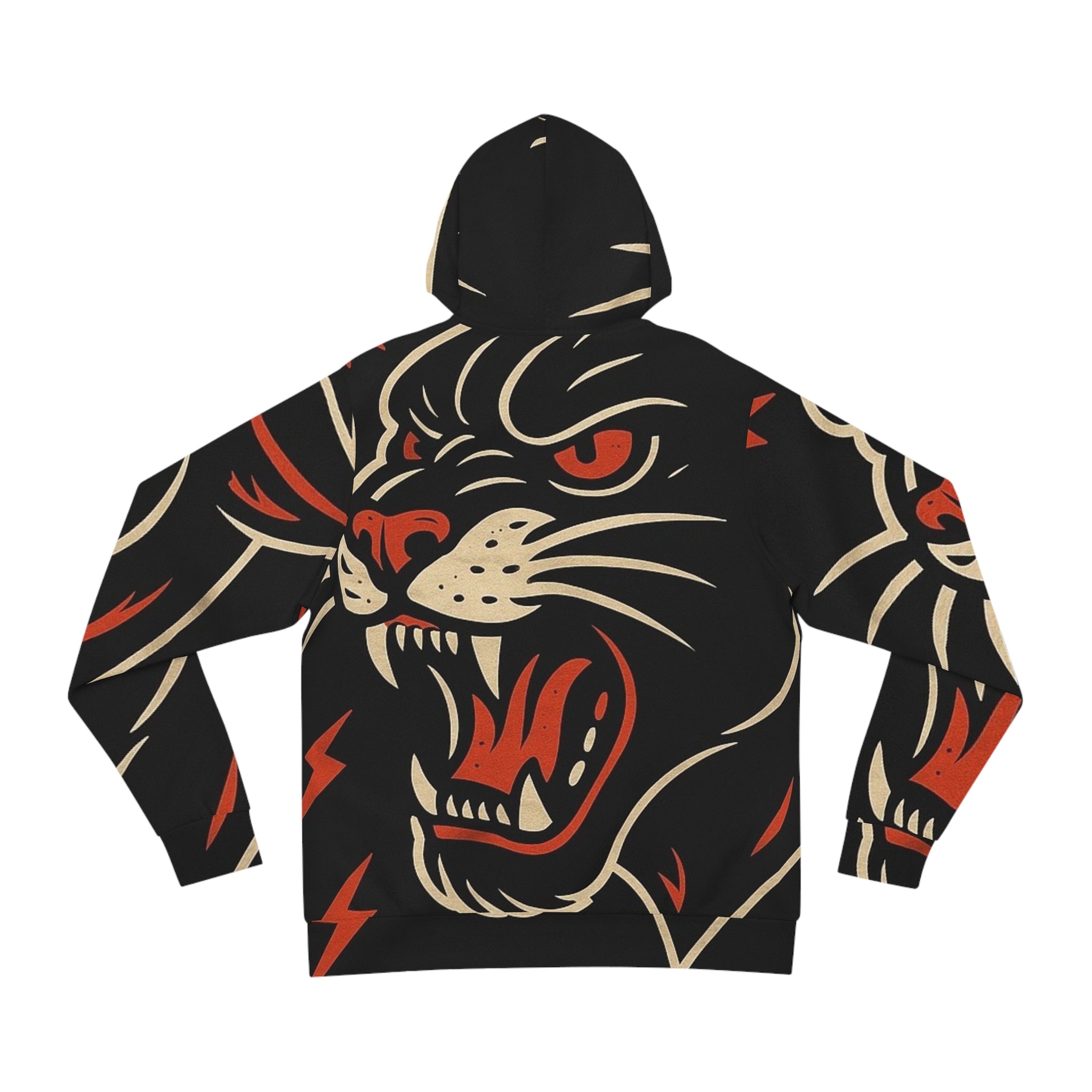 Bold Panther Graphic Hoodie, Fierce Fashion Sweatshirt, Unique AOP Apparel, Street Style Gift, Cool Layer for Every Occasion Printify