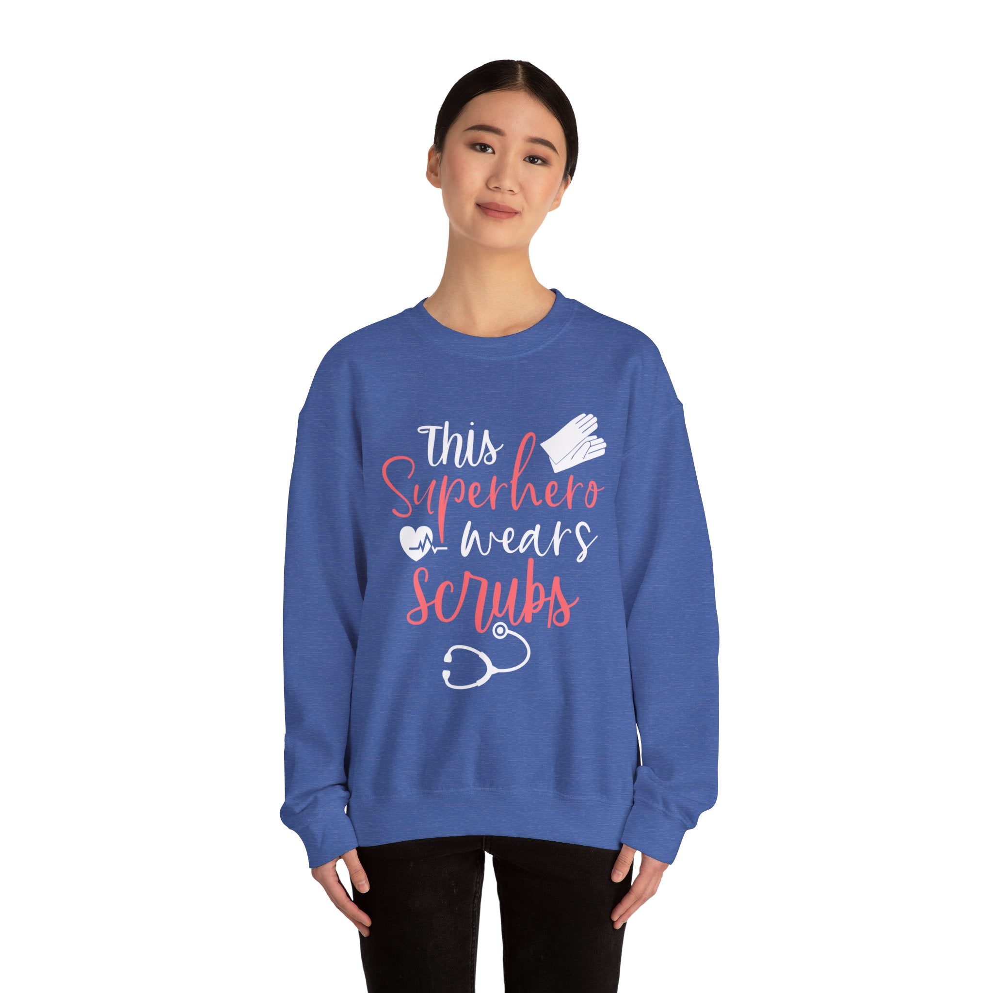 son super-héros porte des gommages Sweat-shirt unisexe 