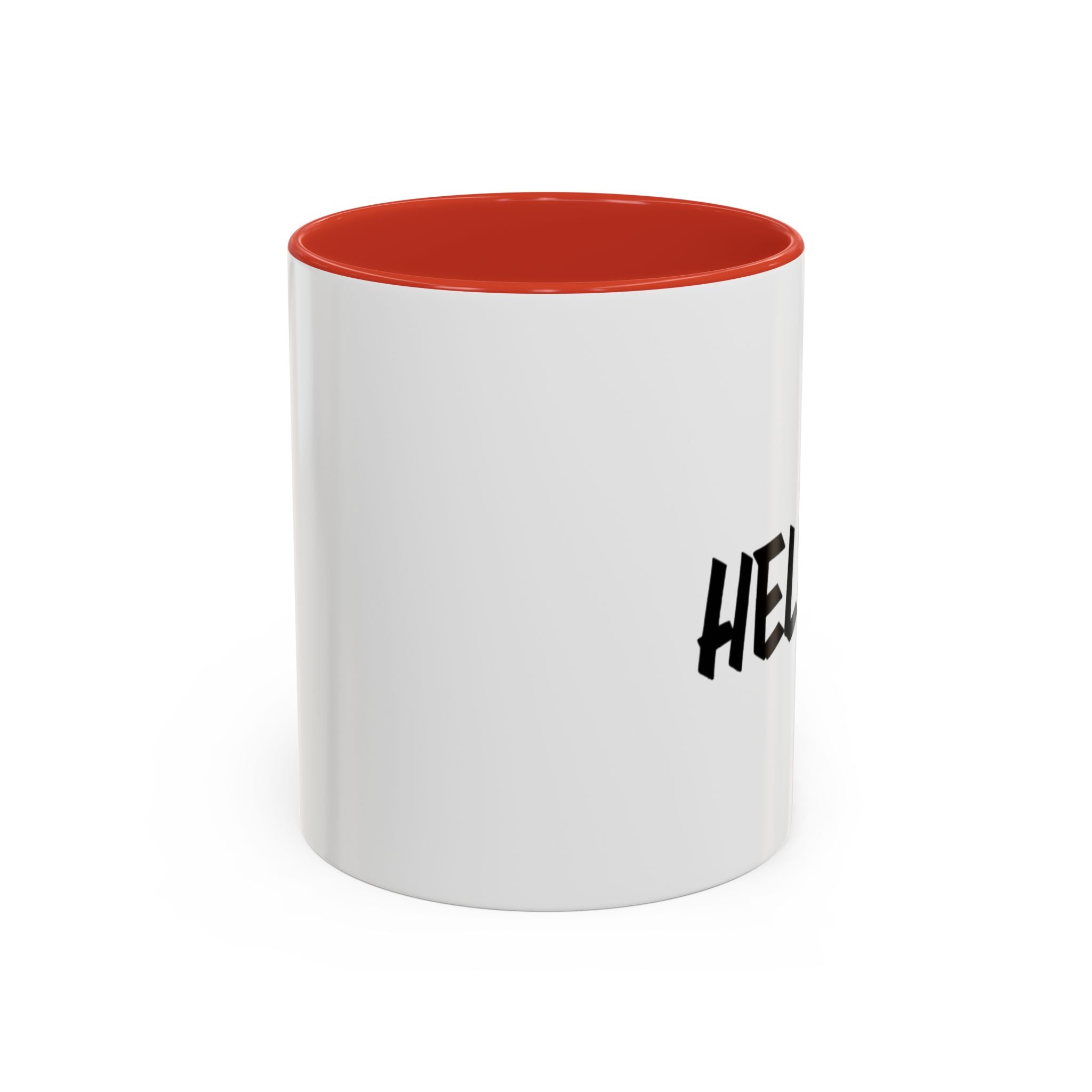 Hello! Accent Coffee Mug - Stylish 11oz & 15oz Black Handle Cup for Coffee Lovers