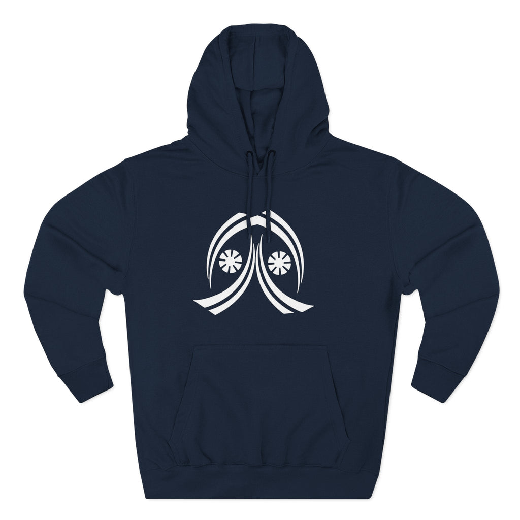 Cozy Three-Panel Fleece Hoodie, Perfect for Fall, Streetwear, Casual Outfits, Gift for Him/Her, Unique Layering Piece Printify