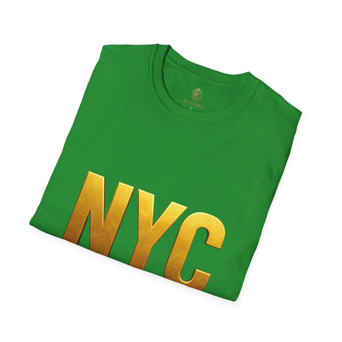 NYC Gold Foil Unisex T-Shirt, Trendy NYC Graphic Tee, Casual Urban Wear, Perfect Gift for Travelers, Stylish Streetwear, Birthday or Holiday Printify