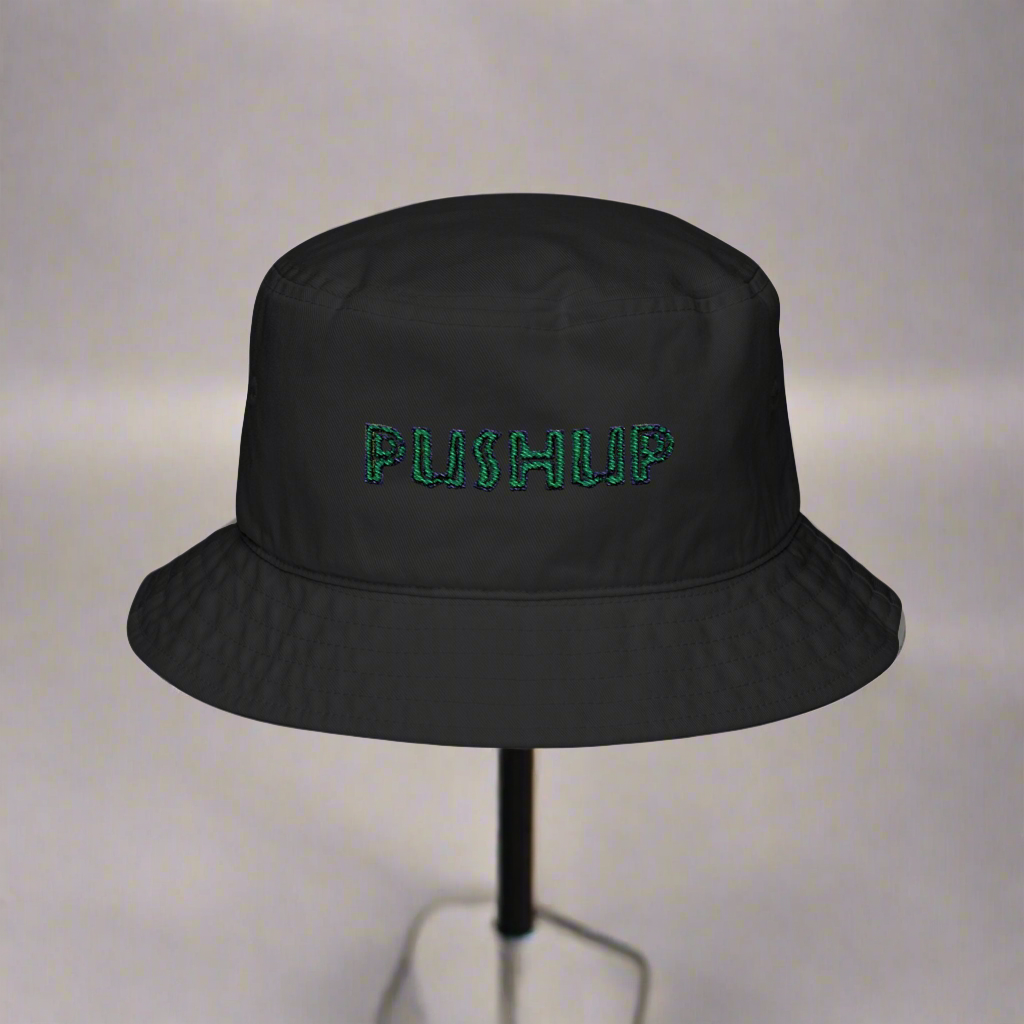 Embroidered Pushup Bucket Hat - Trendy Fitness Fashion