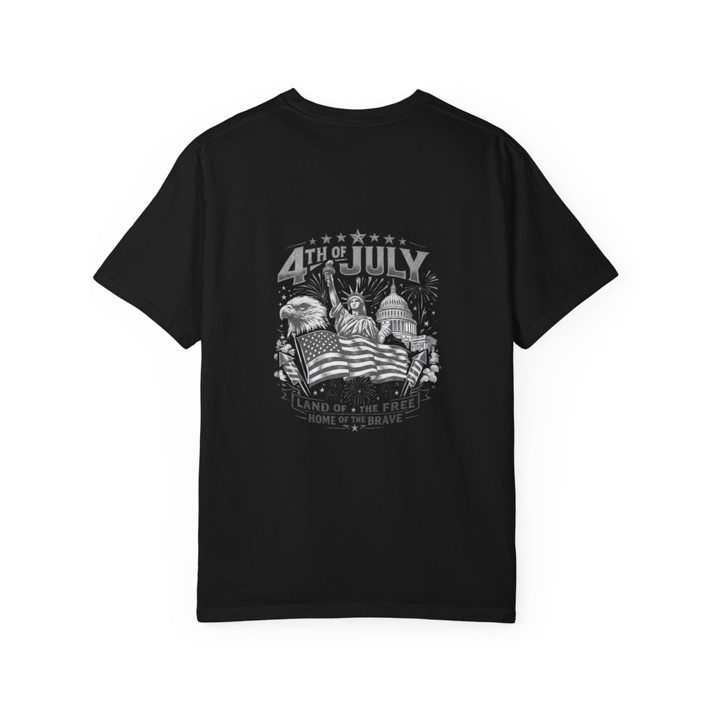 4th of July Patriotic T-Shirt — 'Land of the Free, Home of the Brave'