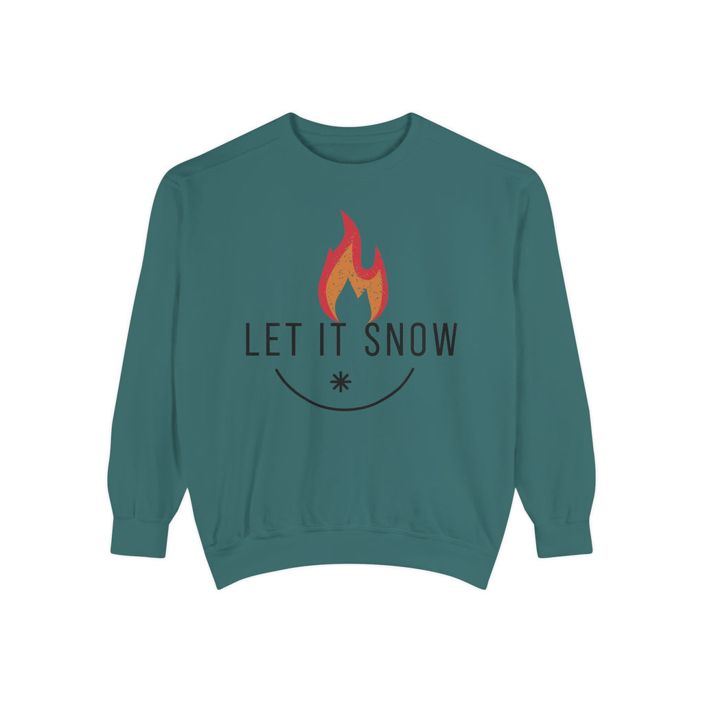 Let It Snow Unisex Garment-Dyed Sweatshirt