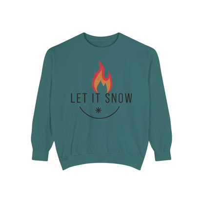 Let It Snow Unisex Garment-Dyed Sweatshirt