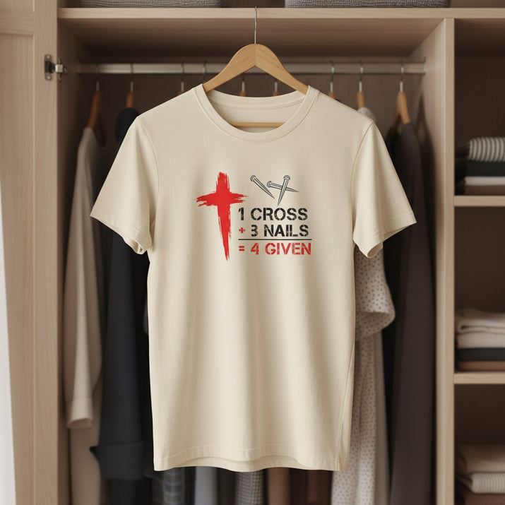 1 Cross +3 Nails =Four Unisex Tee - RC’nSONS