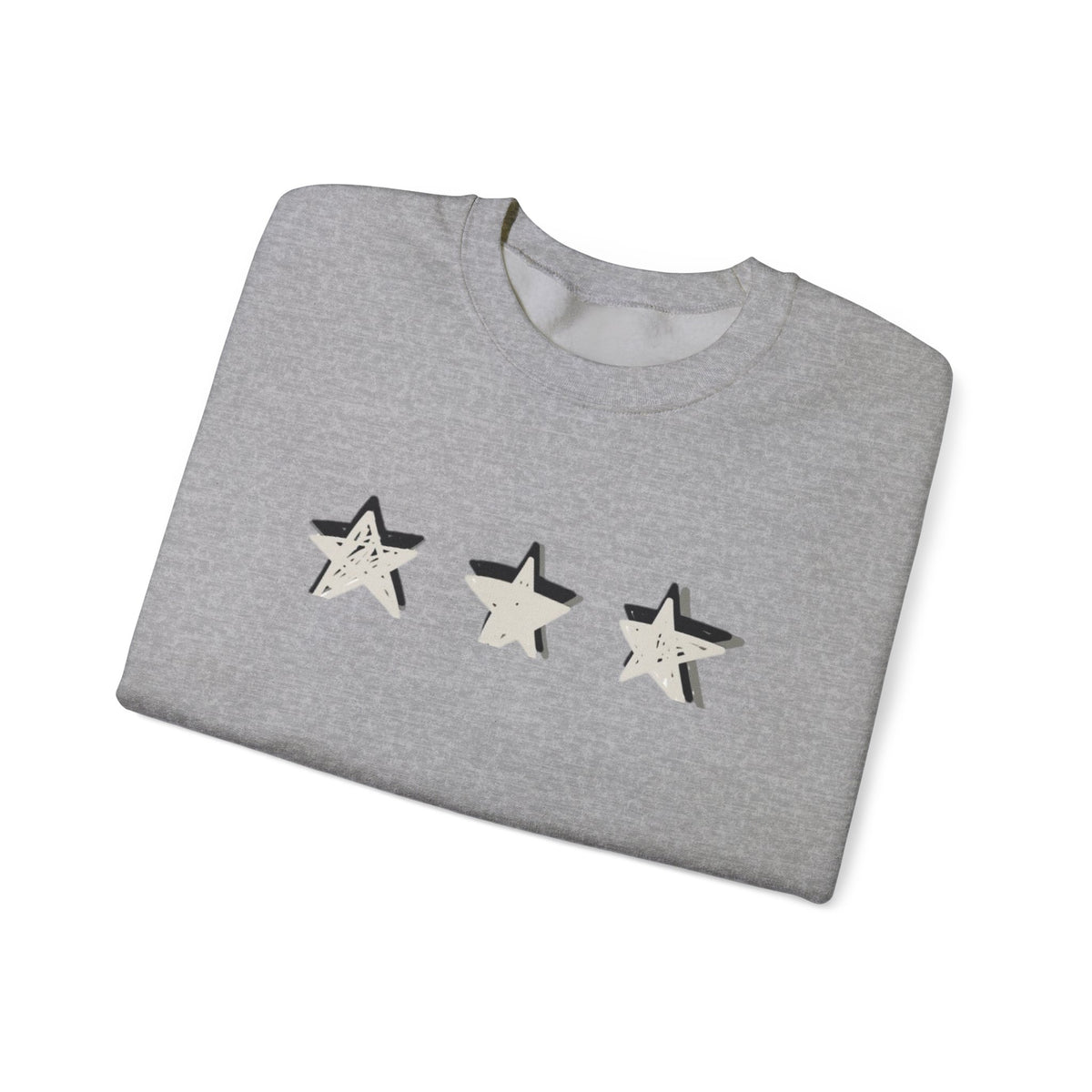 3 Star Heavy  Crewneck Sweatshirt