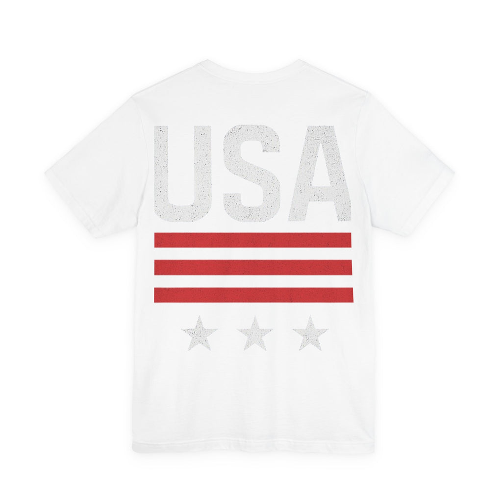 Patriotic USA Tee, Unisex Short Sleeve T-Shirt, July 4th Celebration Shirt, American Pride Apparel, Casual Summer Wear, Gift for Patriot