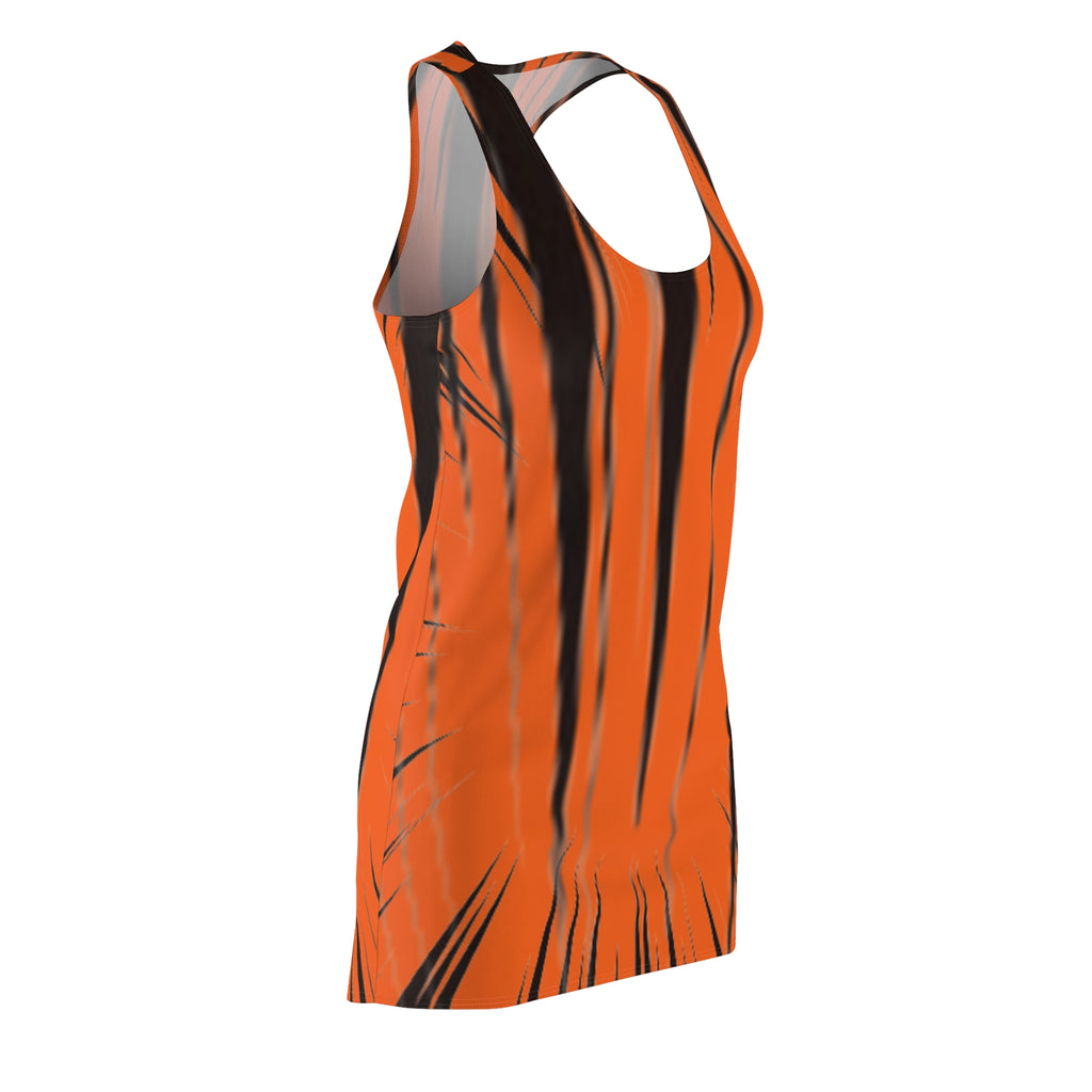 Bold Tiger Stripe Racerback Dress for Women - Summer Fashion