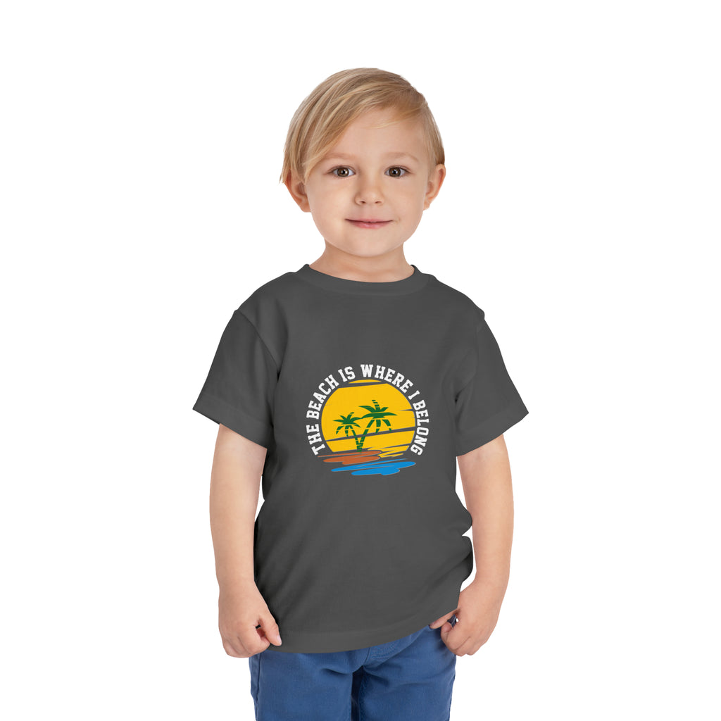 The Beach Is Where I Belong Toddler Tee
