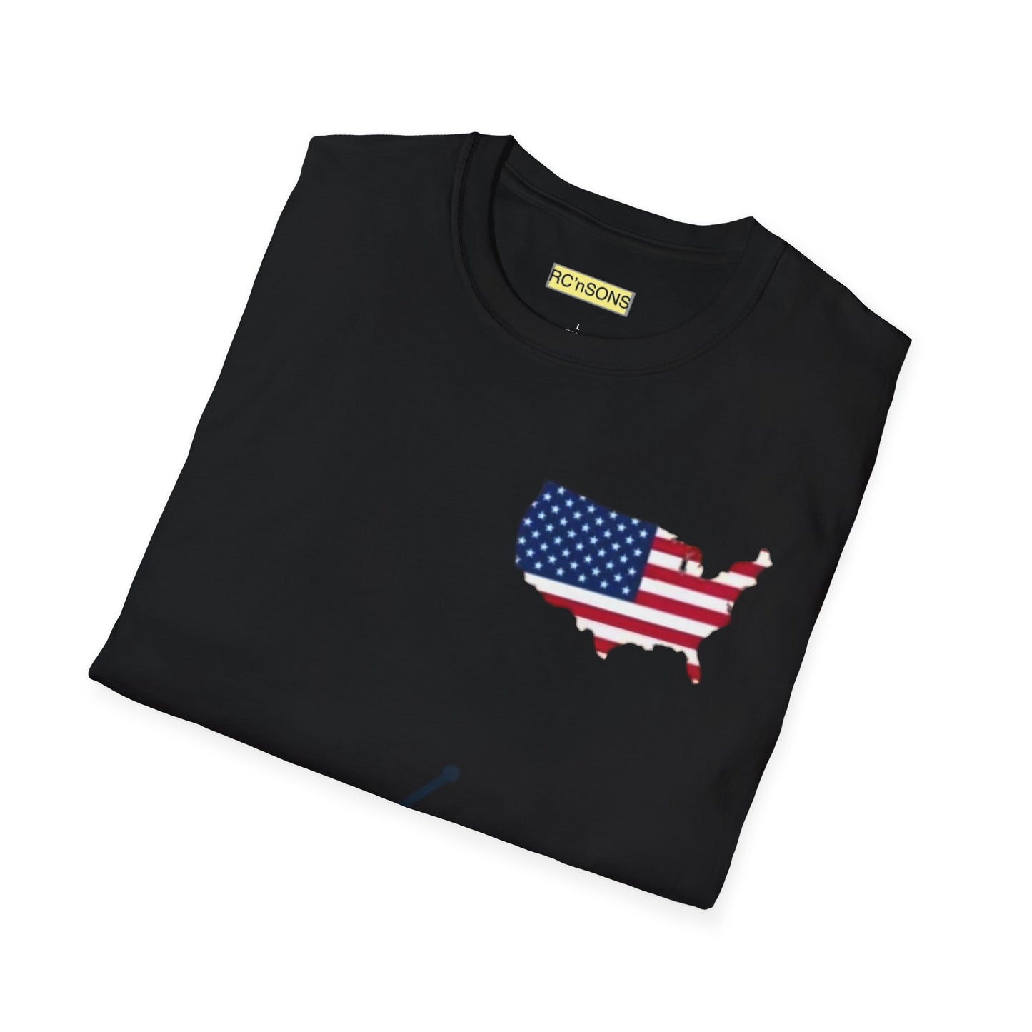 American Flag Tee - Unisex Softstyle T-Shirt for Patriotic Celebrations, 4th of July, Veterans Day, Casualwear, Gift Idea