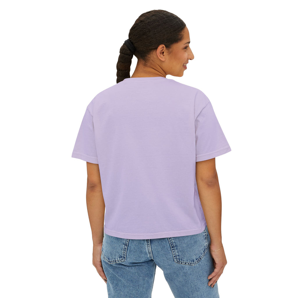 Women's Boxy Tee - 'EYES wideopen' | Casual Tee, Gift for Her, Relaxed Fit Top, Everyday Wear, Trendy Apparel